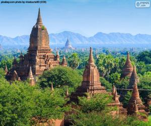 Puzzle Θρησκευτικά κτίρια Bagan, Μιανμάρ